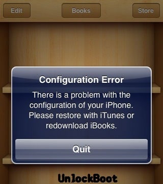 fix iBooks Configuration Error after 5.0.1 untethered jailbreak