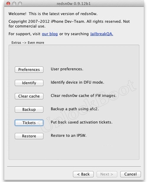 Unlock iOS 5.1.1 with Redsn0w SAM tool