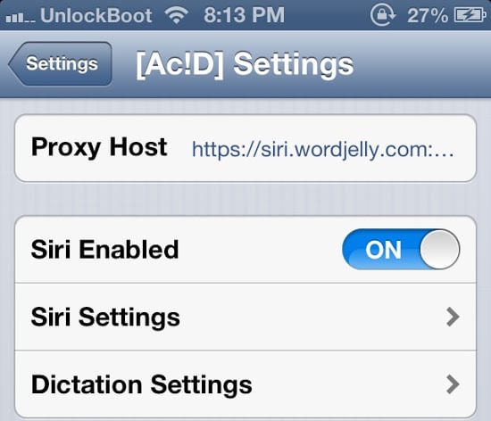 Proxy Host Siri IOS 6.1