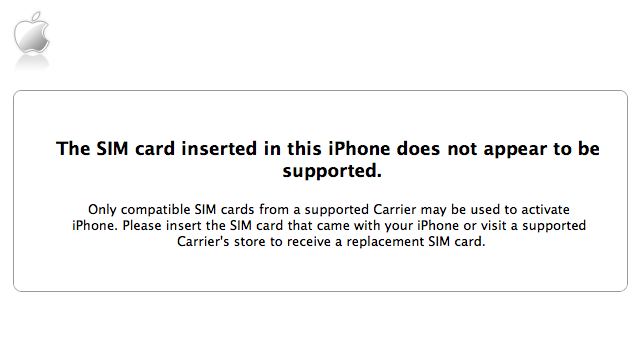sim card failure iphone