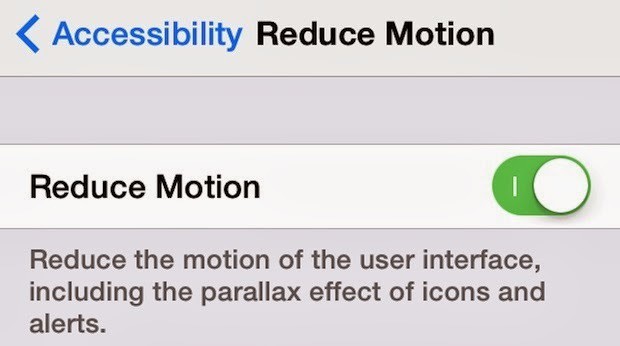 Disable Reduce Motion