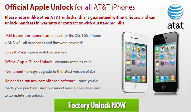 Unlock AT&T iPhone 4s