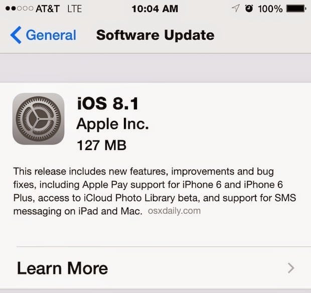 iOS 8.1 Download