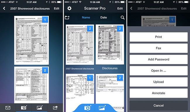 Scanning app for iPhone