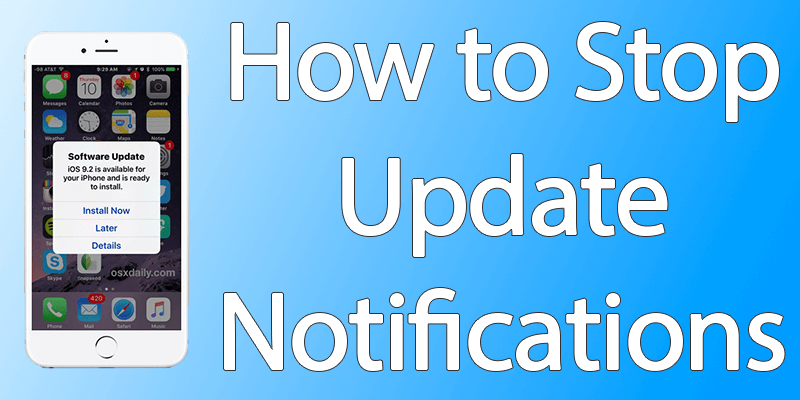 stop iphone update notification