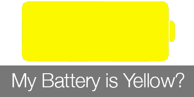 Yellow Battery on iPhone