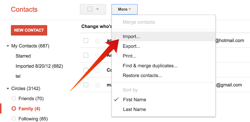 Import iPhone Contacts to Gmail