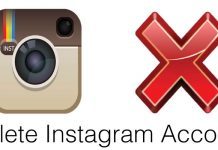 delete instagram account on iphone