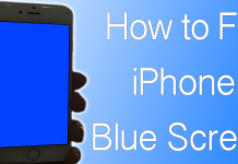 iphone blue screen fix