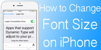 change font size on iphone