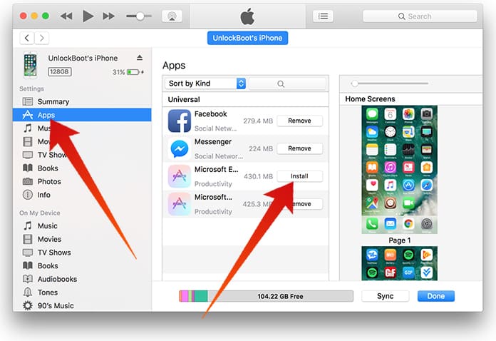 restore apps on iphone