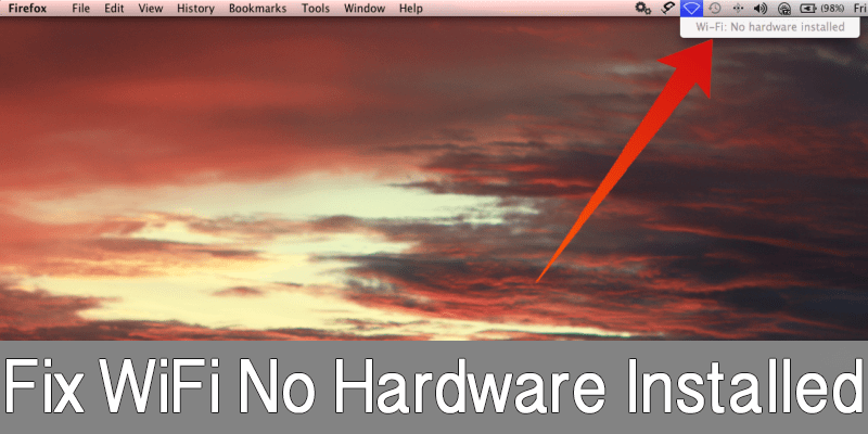macbook pro wireless hardware not found