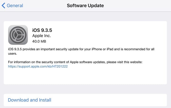 iOS 9.3.5 IPSW Download