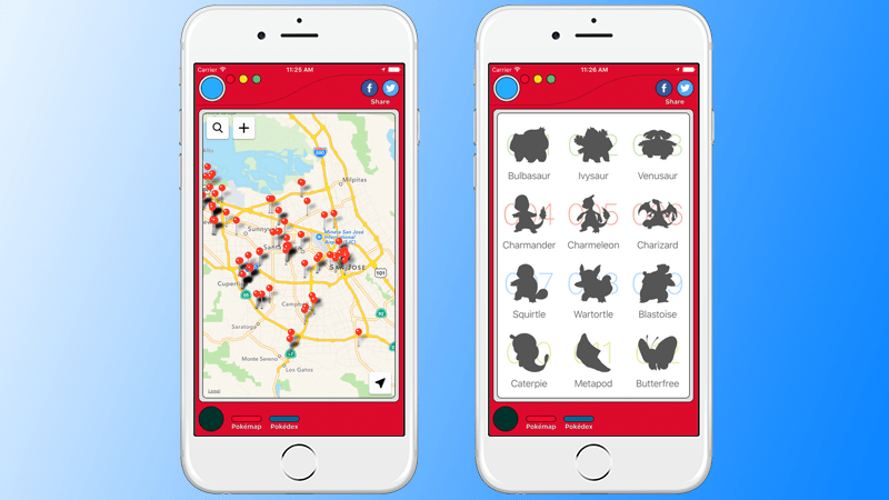 Pokemon Radar app for iPhone