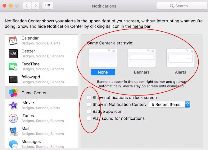 Disable Game Notifications on Mac