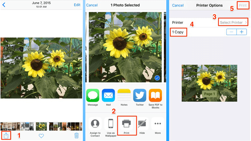 print photos from iphone to printer