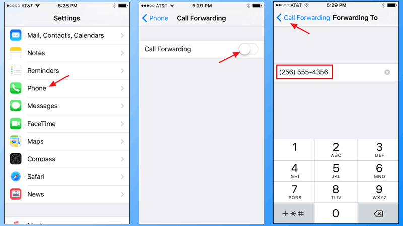 enable call forwarding on iphone