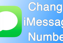 change imessage phone number