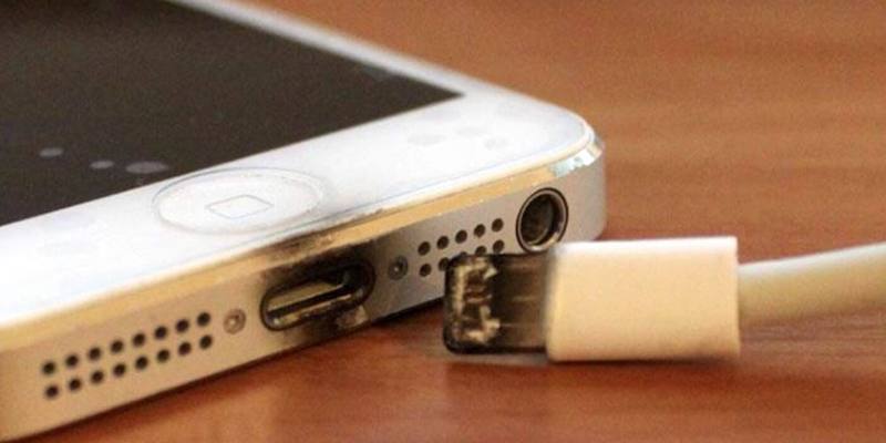 lightning cable burn out
