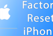 factory reset iphone