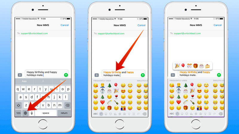 auto emoji replacement on iphone