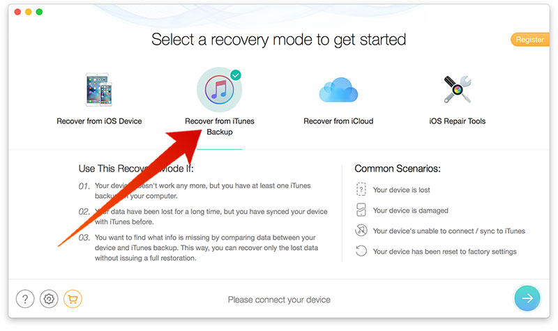 recover data from itunes backup