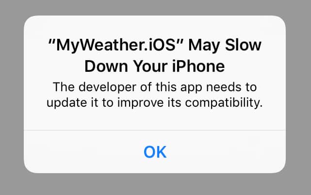 app may slow down your iphone