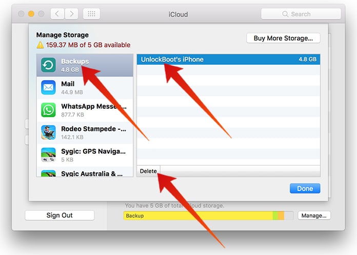 delete iphone backup from mac