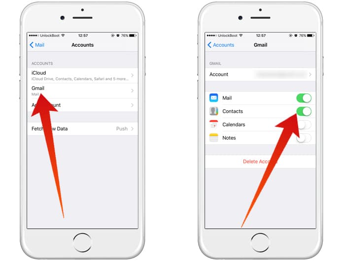 copy contacts from iphone to iphone