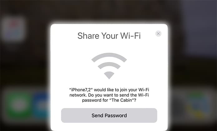 share wifi passwords on iphone