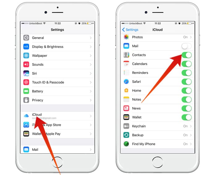 transfer contacts to new iphone