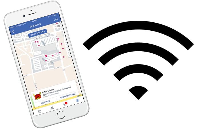 find free wifi using facebook