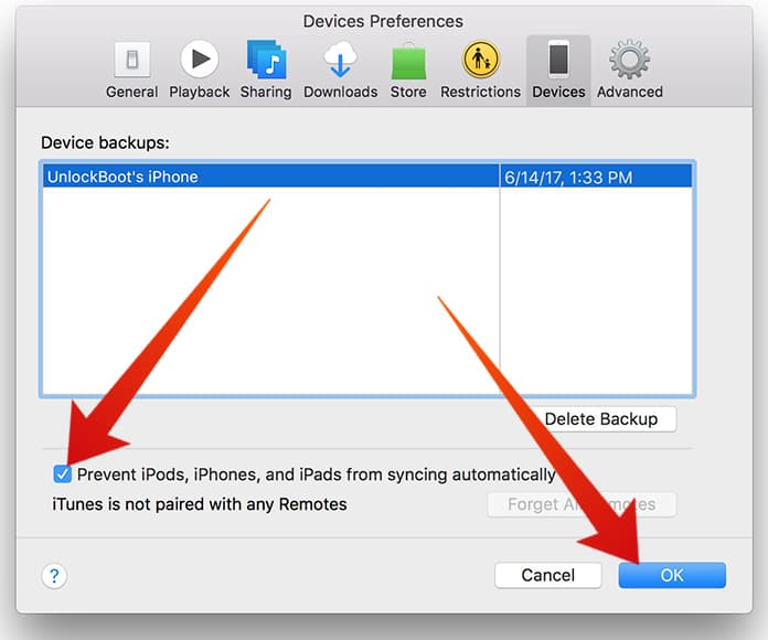 prevent iphone from syncing automatically