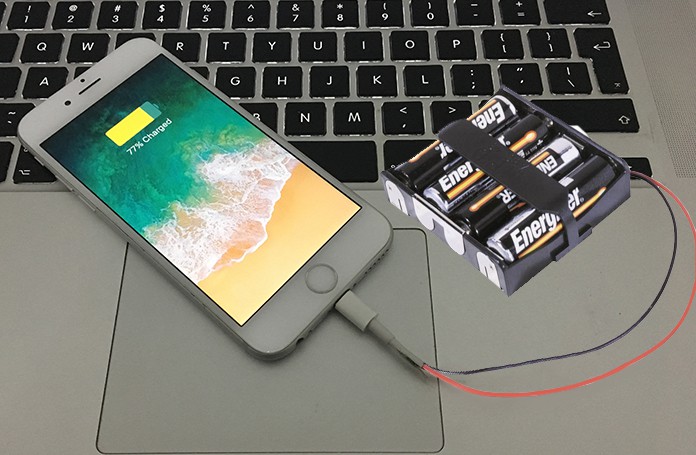 charge iphone with aa batteries