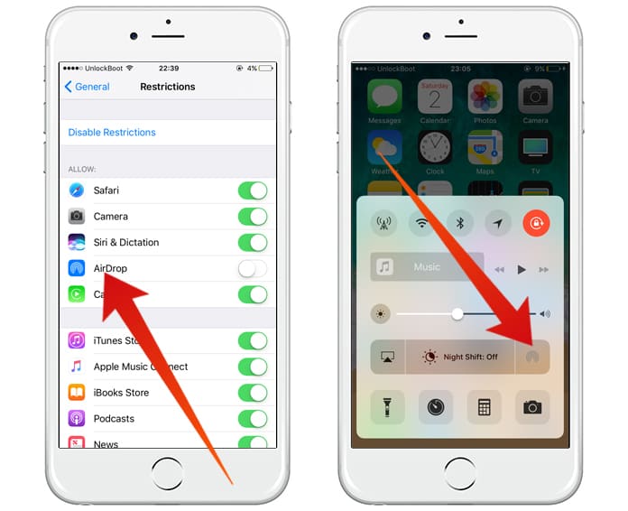 remove airdrop on iphone