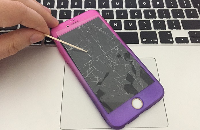 take off tempered glass on iphone