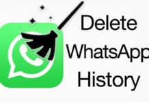 delete whatsapp chat history on iphone