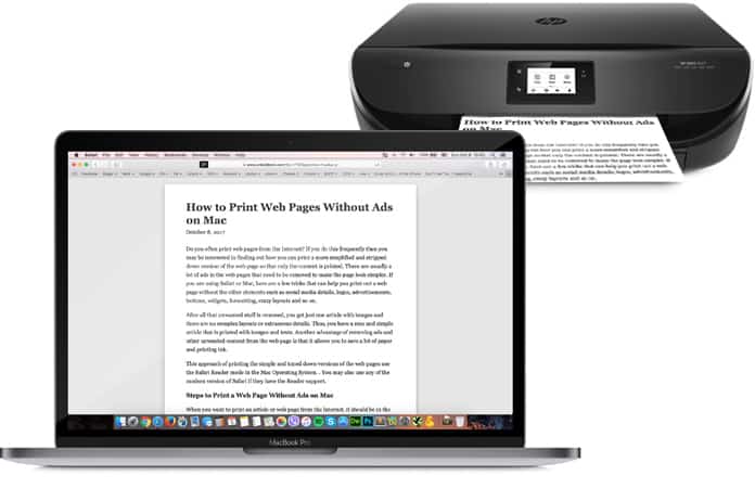print webpage without ads on mac