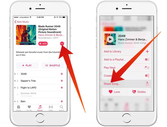 how to airdrop music songs