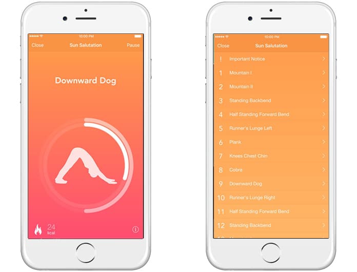 yoga apps for iphone