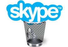delete skype account