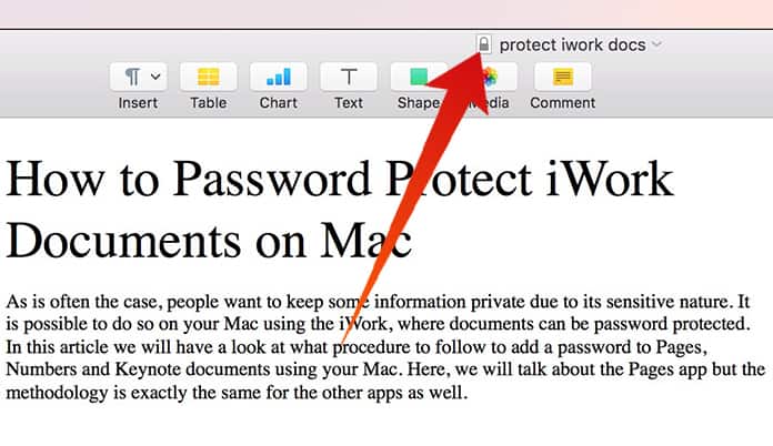 password protect documents on mac