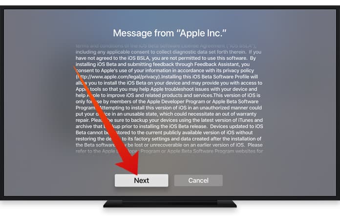 disable tvos update
