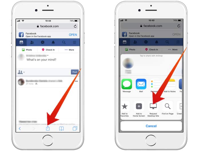 sync facebook events to iphone