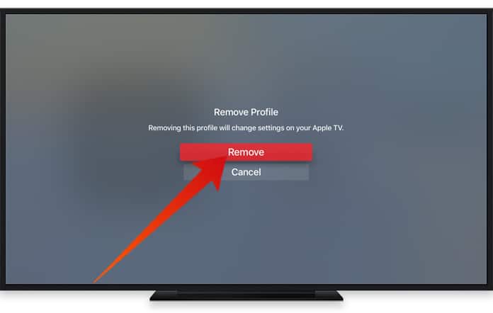 remove update from apple tv