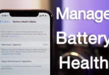 disable battery health on iphone