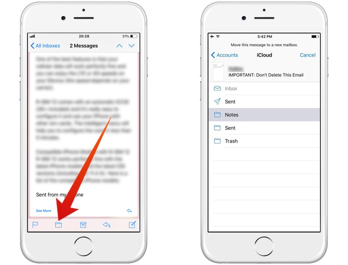 how to delete emails on iphone