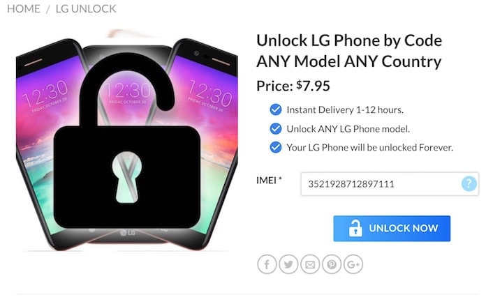 lg g4 unlock code