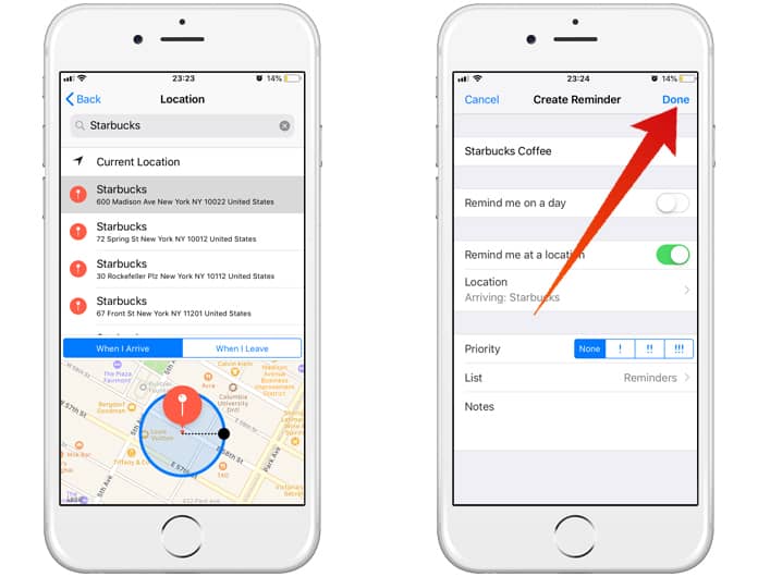 activate location alerts on iphone