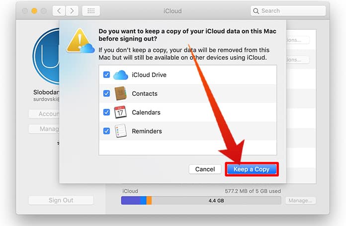 delete apple id from mac